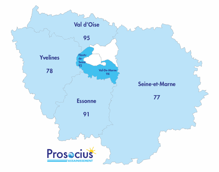 Zone d'interventions Prosocius Assainissement