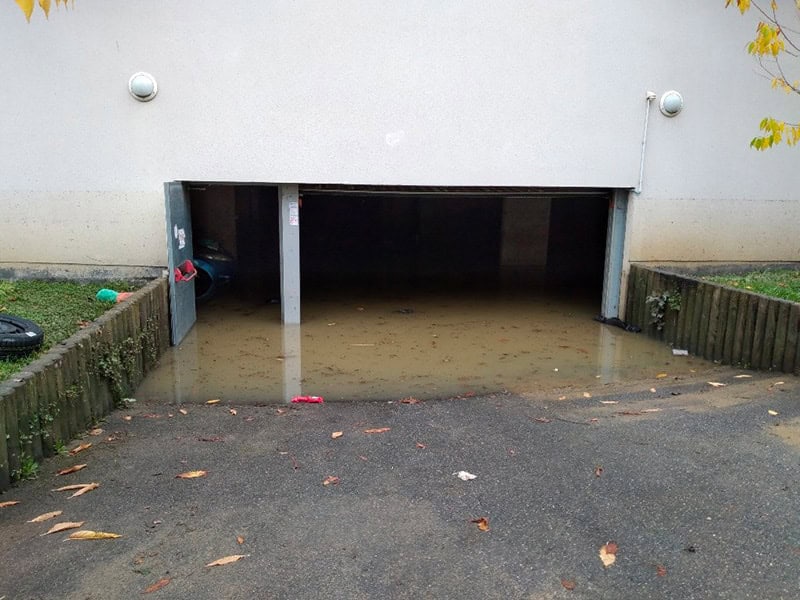 pompage inondation parking