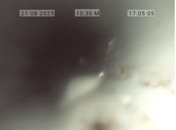 Inspection caméra d'une malfaçon dans une canalisation en Ile-de-France