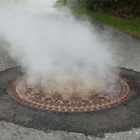 Test de fumée dans les canalisations