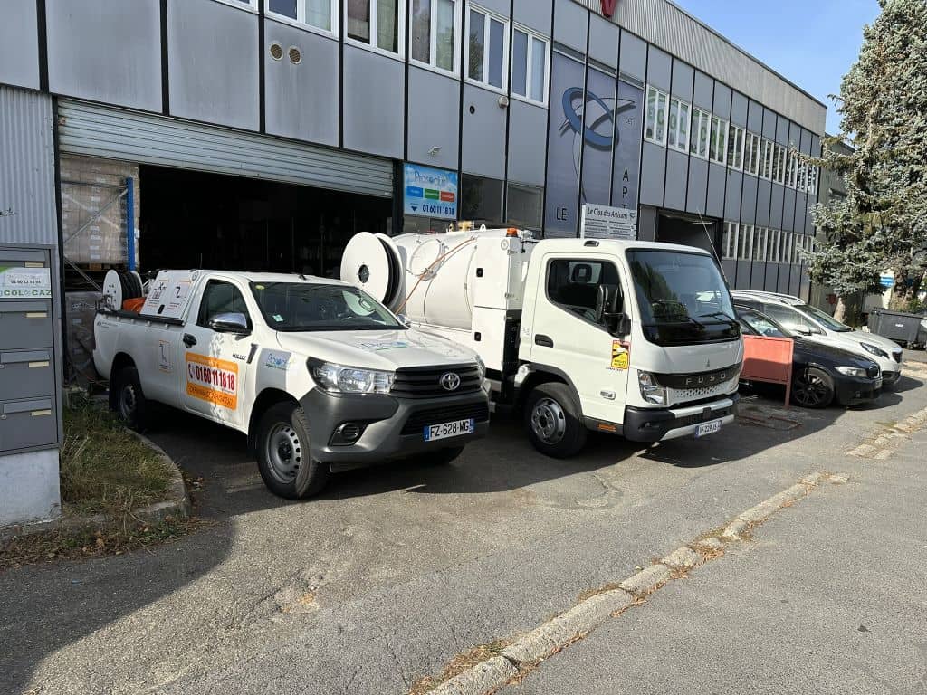 Camions Prosocius pour travaux de mise en conformité suite au diagnostic assainissement