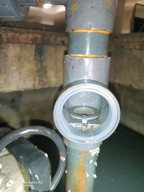 Clapet anti-retour d'une pompe de relevage