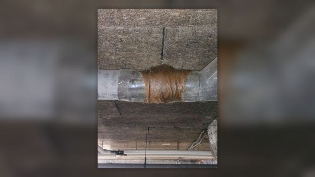 Fuite d'une canalisation en PVC
