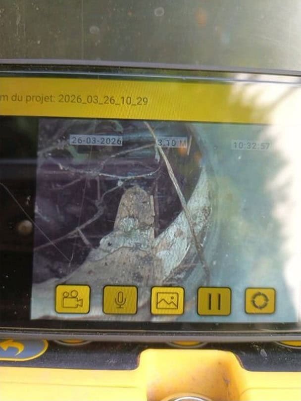 Écran d'inspection télévisée des canalisations