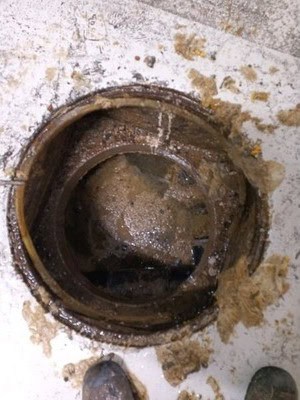 Regard et canalisations d'eaux usées bouchés