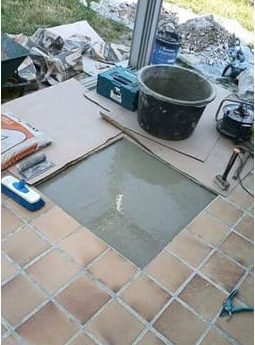 Réparation d'une canalisation en fonte cassée