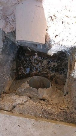 Débouchage d'un puisard non entretenu