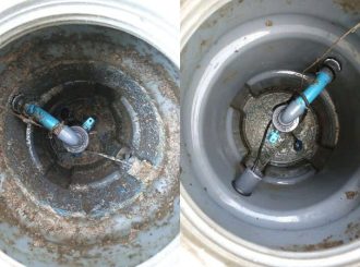 Flotteur mal ajusté pompe de relevage en panne