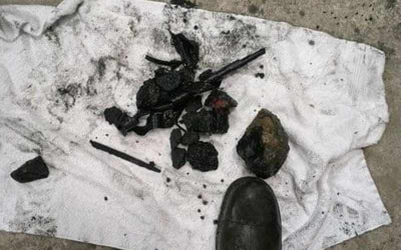 Détritus sortis lors de l'entretien d'une pompe de relevage