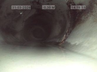 Défaut structurel d'une canalisation repéré lors d'une inspection caméra