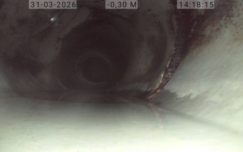 Défaut structurel d'une canalisation repéré lors d'une inspection caméra